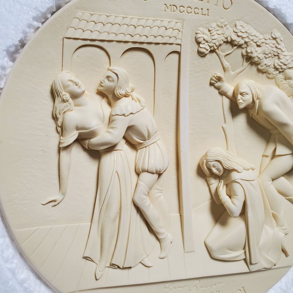 Rigoletto hand carved ivory alabaster collectors plate grand opera collection - Picture 4 of 10